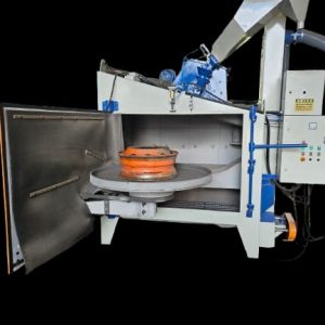 4610 Jato de granalha de aço tipo mesa, marca Wheelabrator modelo 48” mesa diam. 1.200mm